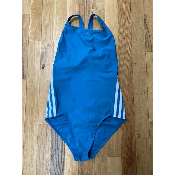 Adidas Blue Infinitex Fitness Athly V Swimsuit (Girl XL) - Picture 1 of 4